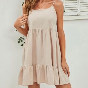 NWOT Shein Apricot Ruffle Mini Dress